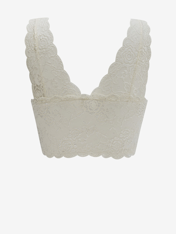 ONLY Κρεμ γυναικείο σουτιέν με δαντέλα ONLY