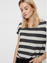 Vero Moda Κρεμ και μαύρο ριγέ T-shirt VERO MODA Wide