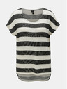 Vero Moda Κρεμ και μαύρο ριγέ T-shirt VERO MODA Wide