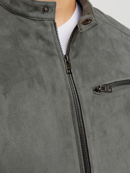 Jack & Jones Γκρι ανδρικό σουέτ μπουφάν Jack & Jones
