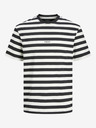 Jack & Jones Jack & Jones Ανδρικό λευκό και μαύρο ριγέ μπλουζάκι