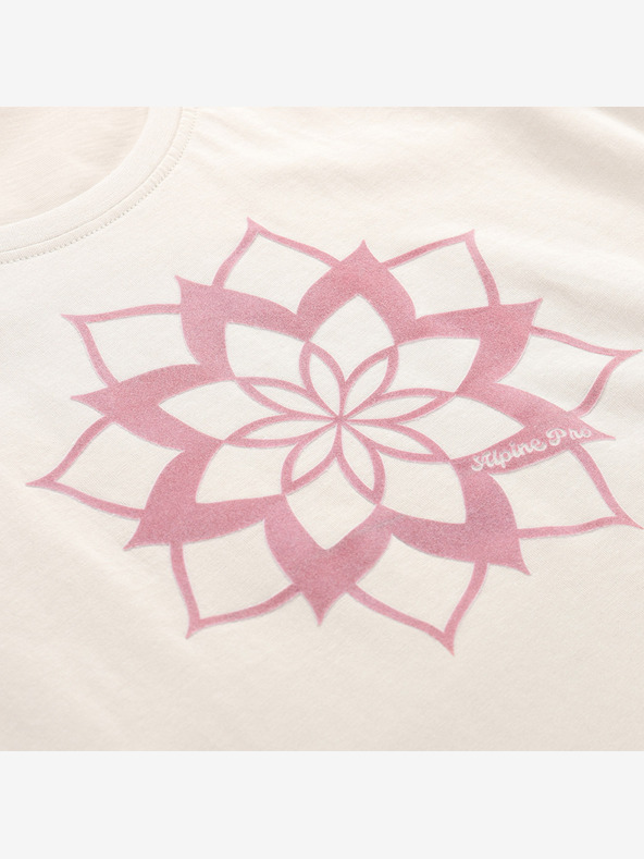 ALPINE PRO Γυναικείο μπλουζάκι από οργανικό βαμβάκι ALPINE PRO TERMESA 2 moonbeam παραλλαγή pa