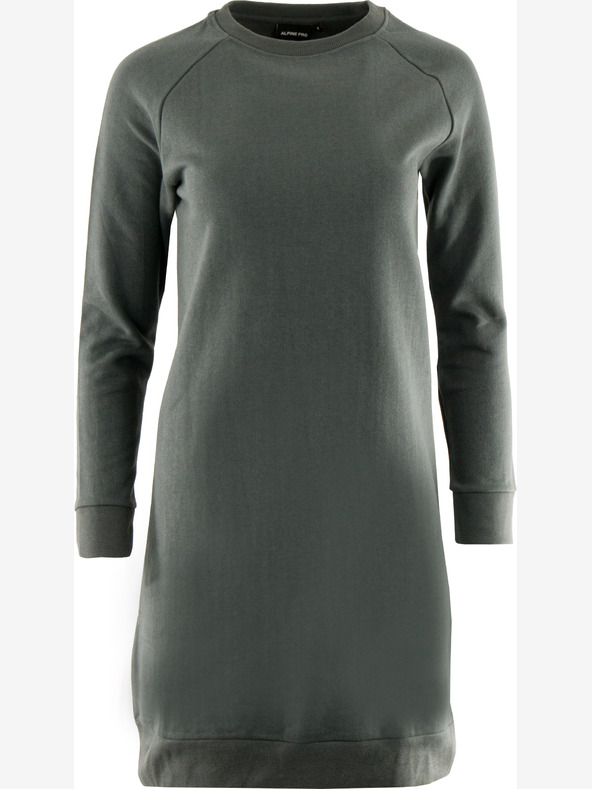 ALPINE PRO Γυναικείο φούτερ φόρεμα ALPINE PRO OLEGA dk.true gray