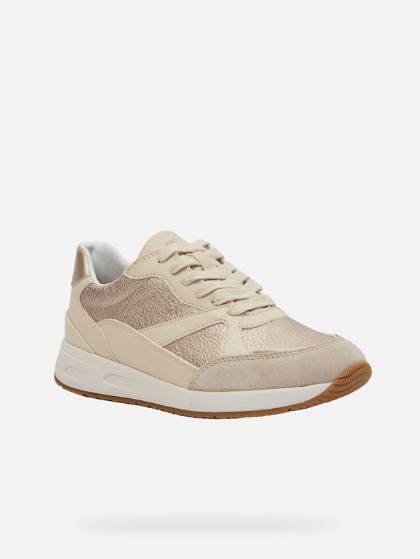 Geox Κρεμ γυναικεία αθλητικά παπούτσια Geox Bulmya