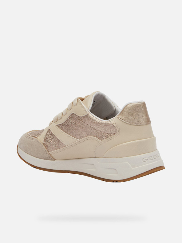 Geox Κρεμ γυναικεία αθλητικά παπούτσια Geox Bulmya