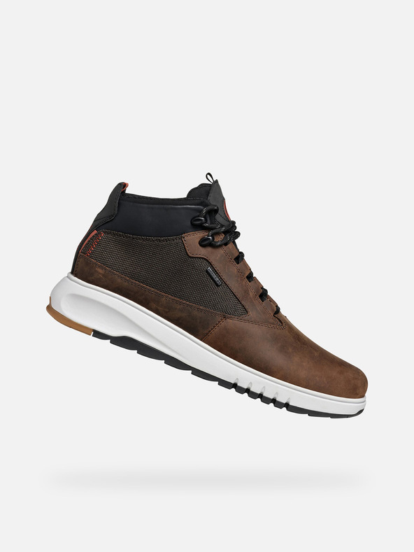 Geox Καφέ ανδρικά μποτάκια αστραγάλου Geox Aerantis 4X4 B Abx