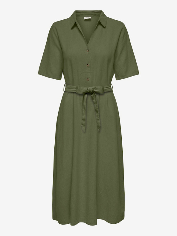 Jacqueline de Yong Χακί γυναικείο πουκάμισο φόρεμα JDY