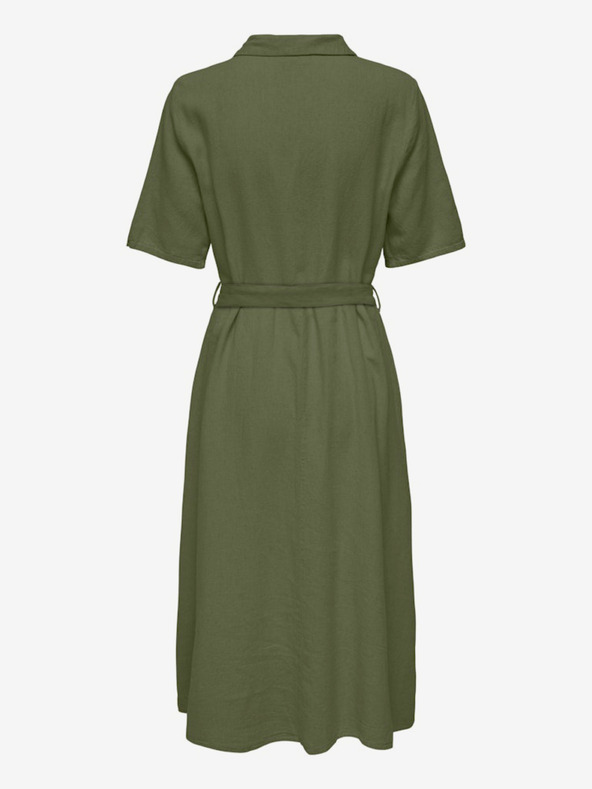 Jacqueline de Yong Χακί γυναικείο πουκάμισο φόρεμα JDY