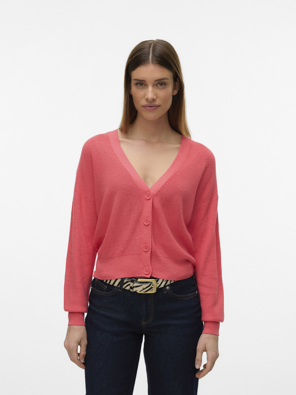 Vero Moda Πορτοκαλί γυναικεία ζακέτα Vero Moda