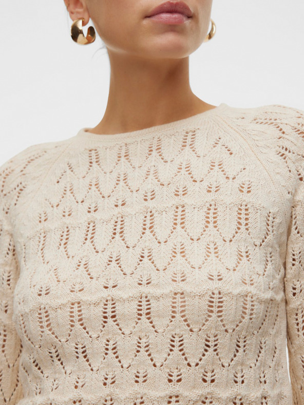 Vero Moda Μπεζ γυναικείο πουλόβερ Vero Moda