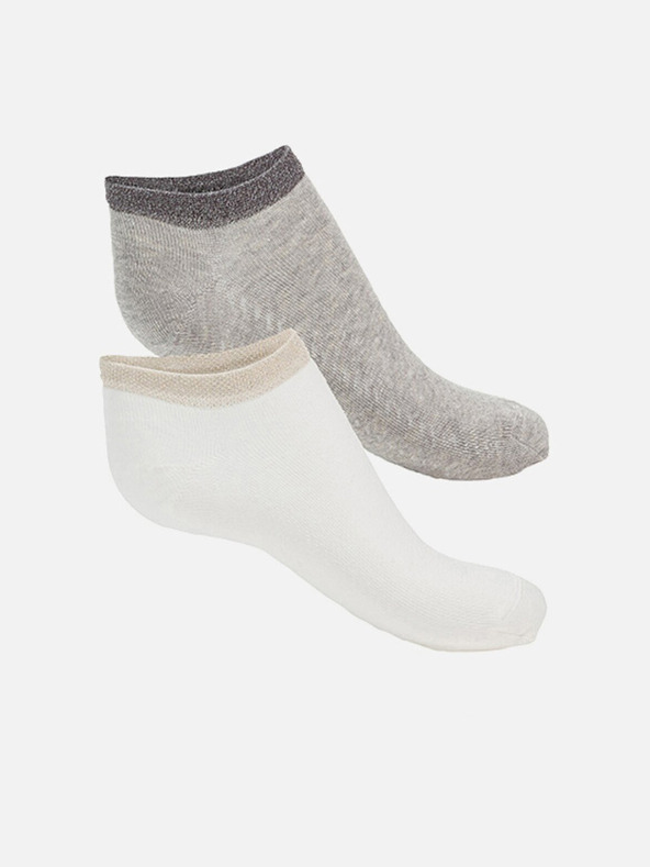 Geox Λευκές και γκρι γυναικείες κάλτσες 2 πακέτα Geox