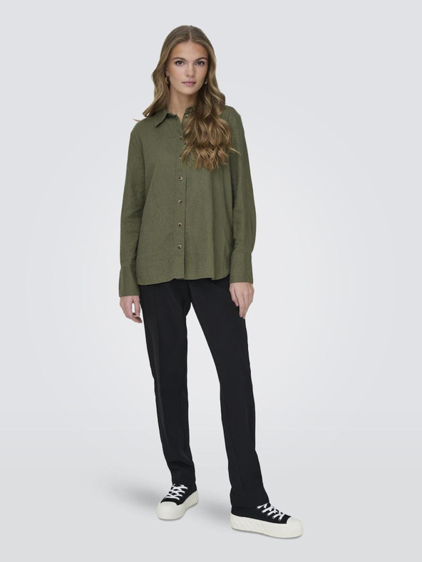 Jacqueline de Yong Χακί γυναικείο μπλουζάκι JDY