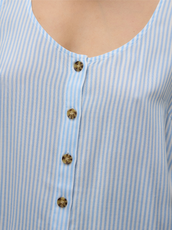 Vero Moda Λευκή και μπλε γυναικεία ριγέ μπλούζα Vero Moda