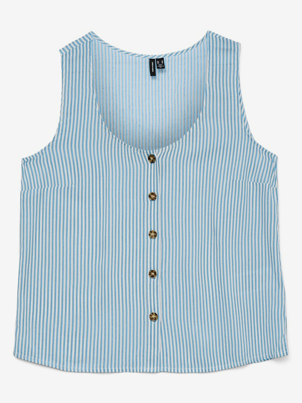 Vero Moda Λευκή και μπλε γυναικεία ριγέ μπλούζα Vero Moda