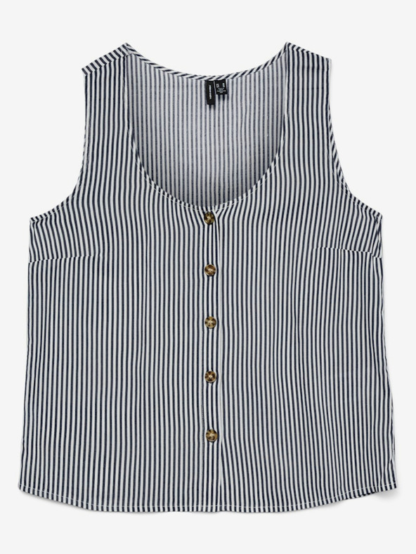 Vero Moda Λευκή και μπλε γυναικεία ριγέ μπλούζα Vero Moda