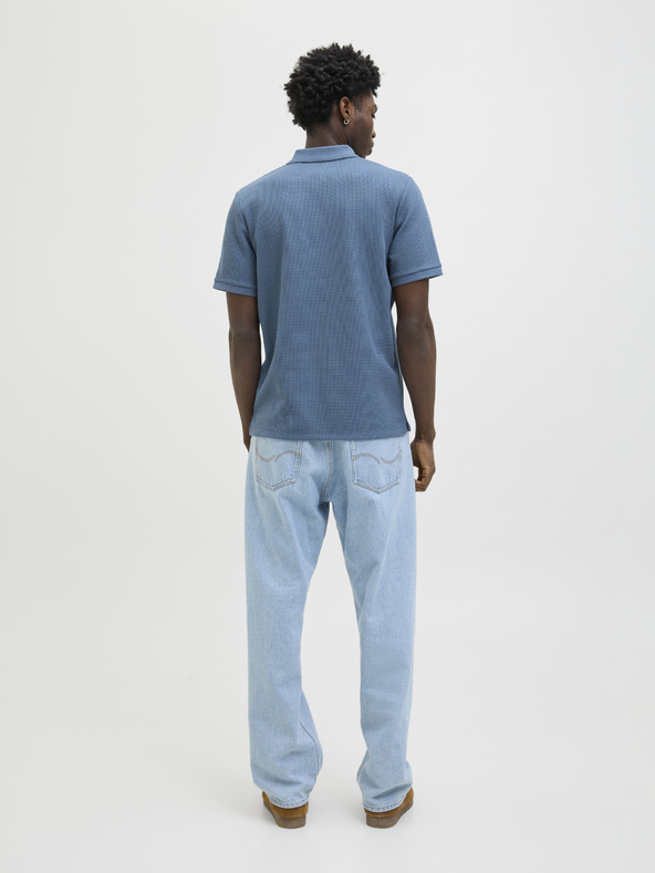 Jack & Jones Μπλε ανδρικό μπλουζάκι πόλο Jack & Jones