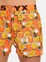 Styx Κίτρινο και πορτοκαλί ανδρικό σορτς ύπνου με σχέδιο Styx Μέλισσες