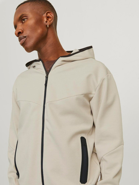 Jack & Jones Jack & Jones Ανδρικό μπεζ φούτερ με κουκούλα