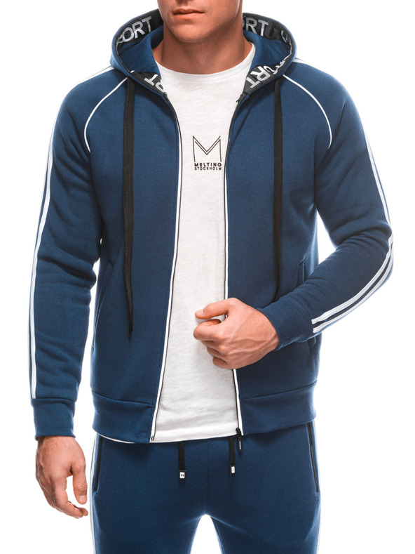 Edoti Ανδρικό φούτερ και φούτερ παντελόνι μπλε Edoti