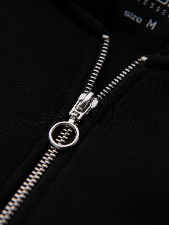 Ombre Clothing Ανδρικό βαμβακερό stretch bomber φούτερ μαύρο Ombre Clothing