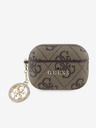 Guess Guess 4G Script PC/PU Charm θήκη για AirPods Pro 2 Καφέ