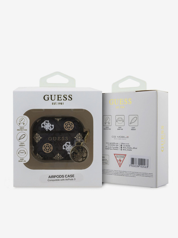 Guess Guess PU 4G Peony Charm θήκη για AirPods 3 Μαύρο