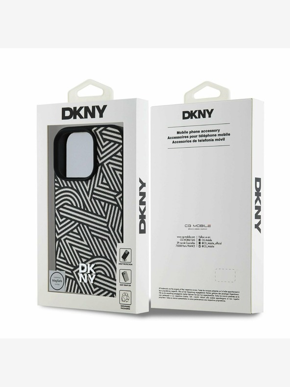 DKNY DKNY PU Leather Crosswalk Pattern Magsafe Back Cover για iPhone 16 Pro Ivory