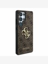 Guess PU 4G Metal Logo Zadní Kryt pro Samsung Galaxy S25 Ultra Brown Κάλυμμα τηλεφώνου