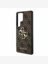 Guess PU 4G Metal Logo Zadní Kryt pro Samsung Galaxy S25 Ultra Brown Κάλυμμα τηλεφώνου