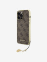 Guess Guess 4G Γούρι πίσω κάλυμμα για iPhone 15 Pro Max Καφέ