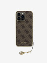 Guess Guess 4G Γούρι πίσω κάλυμμα για iPhone 15 Pro Max Καφέ