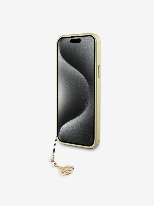 Guess Guess 4G Γούρι πίσω κάλυμμα για iPhone 15 Pro Max Καφέ