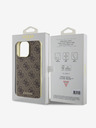 Guess Guess 4G Γούρι πίσω κάλυμμα για iPhone 15 Pro Max Καφέ