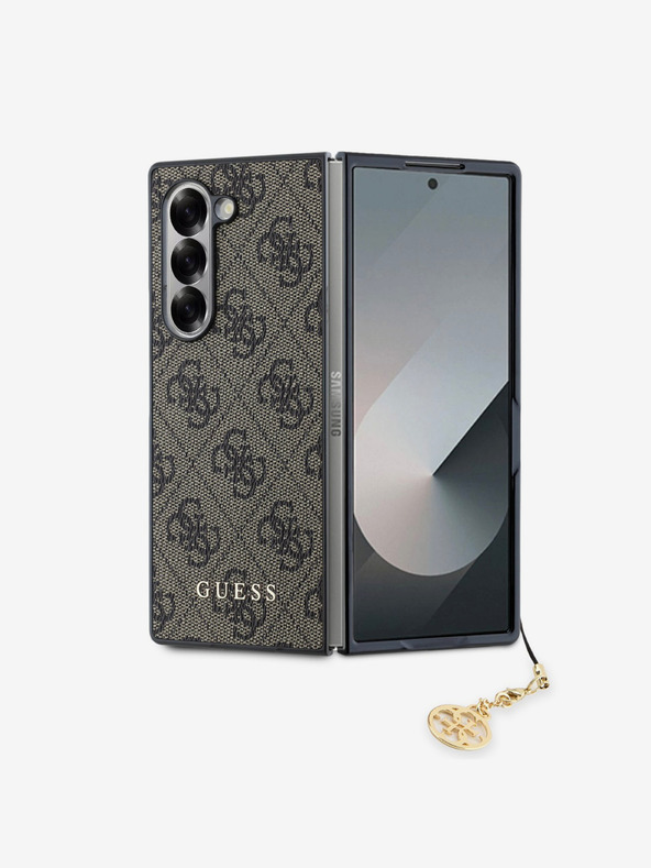 Guess Guess 4G Γούρι πίσω κάλυμμα για Samsung Galaxy Z Fold 6 Καφέ
