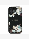 Guess Guess PU σαγρέ Magnolia MagSafe Back Cover για iPhone 16 Μαύρο