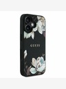 Guess Guess PU σαγρέ Magnolia MagSafe Back Cover για iPhone 16 Μαύρο