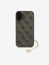 Guess Guess 4G Charm πίσω κάλυμμα για iPhone 16 τόνος σε τόνο καφέ