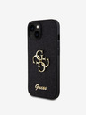 Guess Guess PU Fixed Glitter 4G Metal Logo Back Cover για iPhone 13 Μαύρο