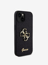 Guess Guess PU Fixed Glitter 4G Metal Logo Back Cover για iPhone 13 Μαύρο