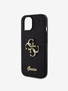 Guess Guess PU Fixed Glitter 4G Metal Logo Back Cover για iPhone 13 Μαύρο