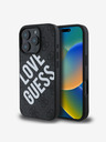 Guess Guess PU Leather 4G Big Love Logo MagSafe Back Cover για iPhone 16 Pro Μαύρο