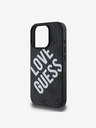 Guess Guess PU Leather 4G Big Love Logo MagSafe Back Cover για iPhone 16 Pro Μαύρο