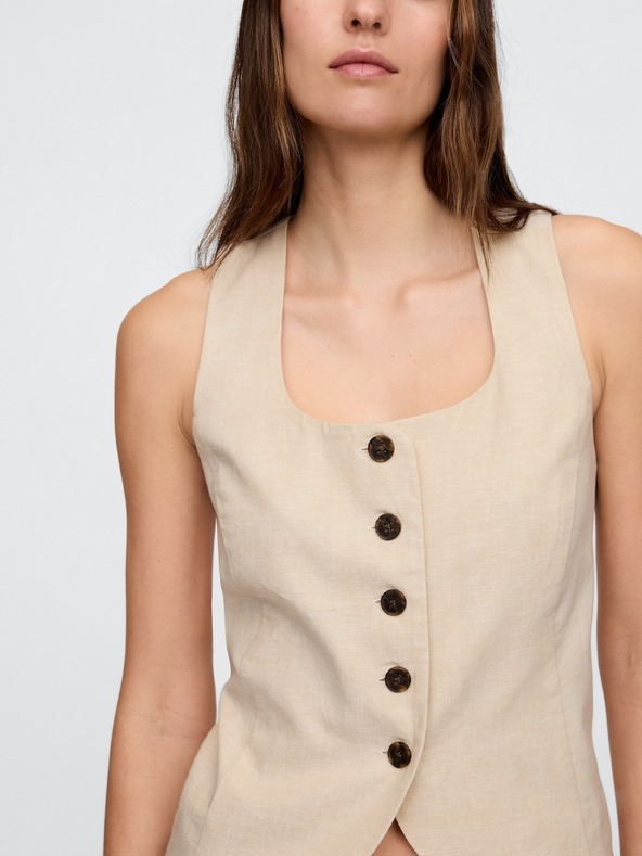 GAP Λινό γιλέκο GAP