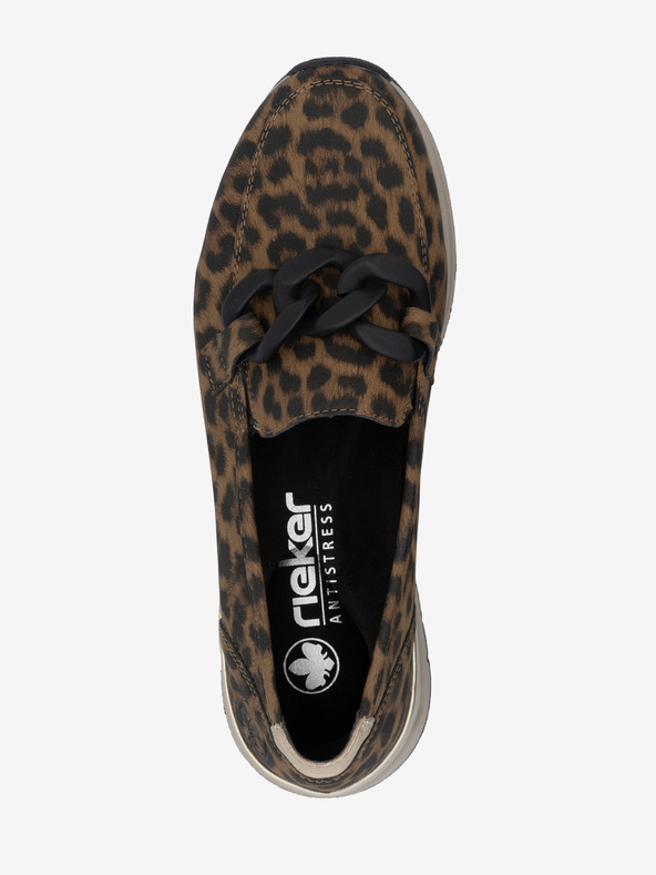 Rieker Γυναικεία παπούτσια Rieker με μαύρο και καφέ μοτίβο