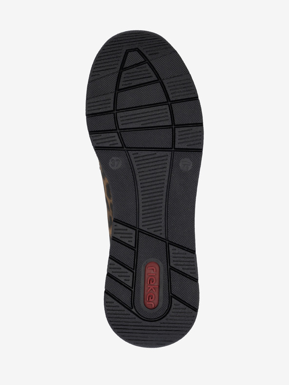 Rieker Γυναικεία παπούτσια Rieker με μαύρο και καφέ μοτίβο