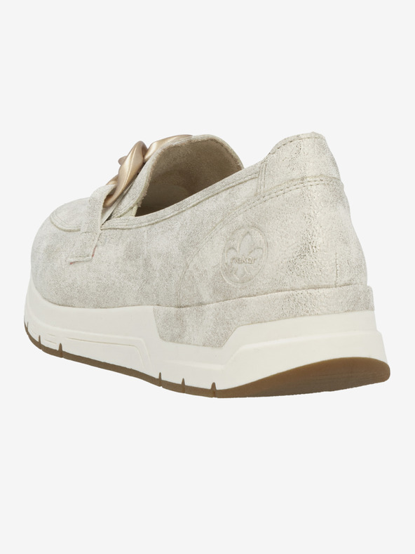 Rieker Γυναικεία loafers Rieker σε κρεμ χρώμα
