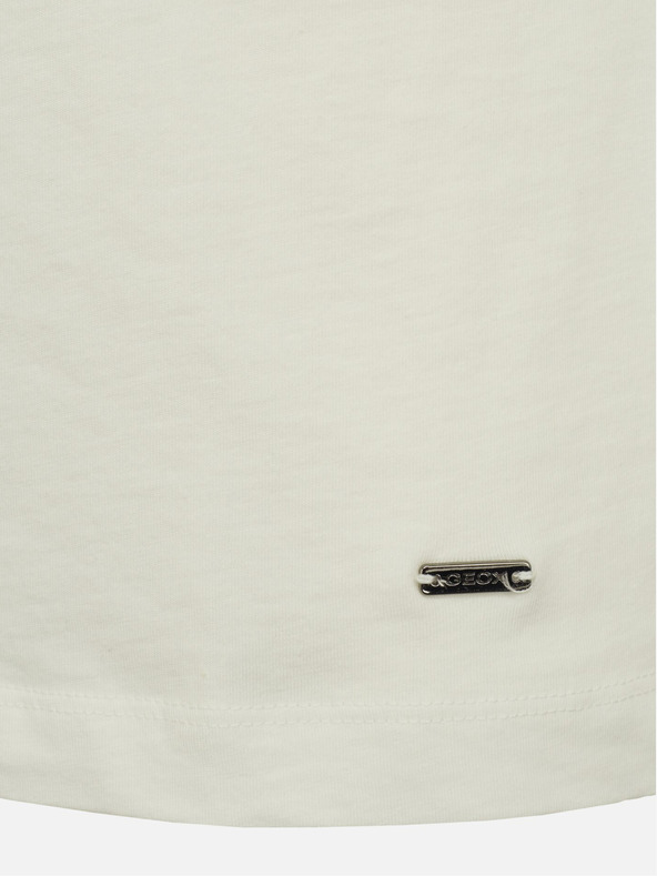 Geox Λευκό ανδρικό μπλουζάκι Geox