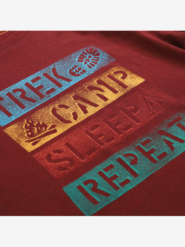 ALPINE PRO Ανδρικό μπλουζάκι γρήγορου στεγνώματος με δροσερό στεγνό ALPINE PRO BOLEN 2 merlot παραλλαγή pb