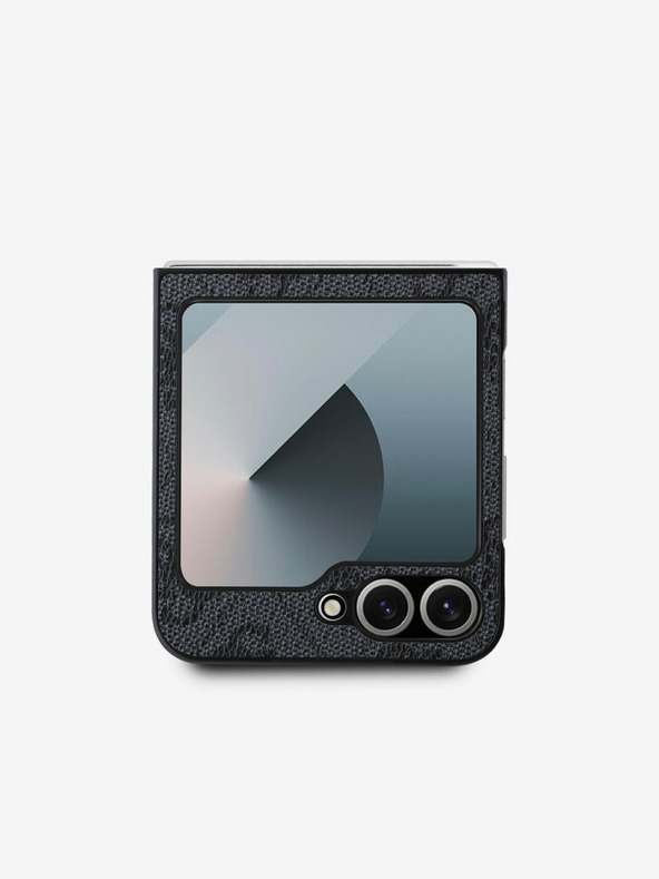 Guess Guess PU 4G κάλυμμα με μεταλλικό λογότυπο στην πλάτη για Samsung Galaxy Z Flip 6 Γκρι