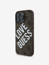 Guess Guess PU Leather 4G Big Love Logo MagSafe πίσω κάλυμμα για iPhone 16 Pro καφέ